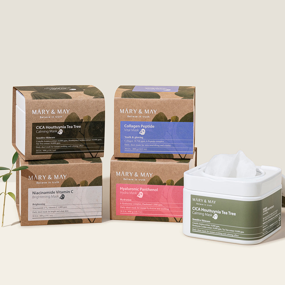 Mary&May CICA Houttuynia Tea Tree Calming Mask 30ea (400g)