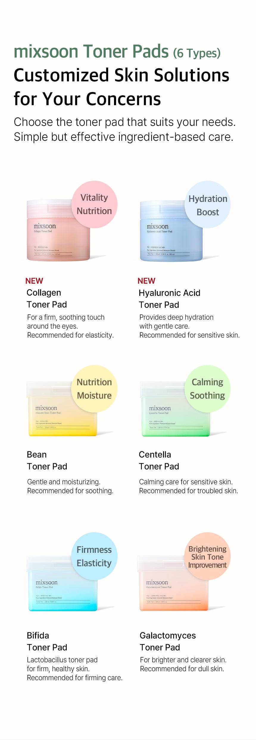 MIXSOON Collagen Toner Pad 110 Pièces