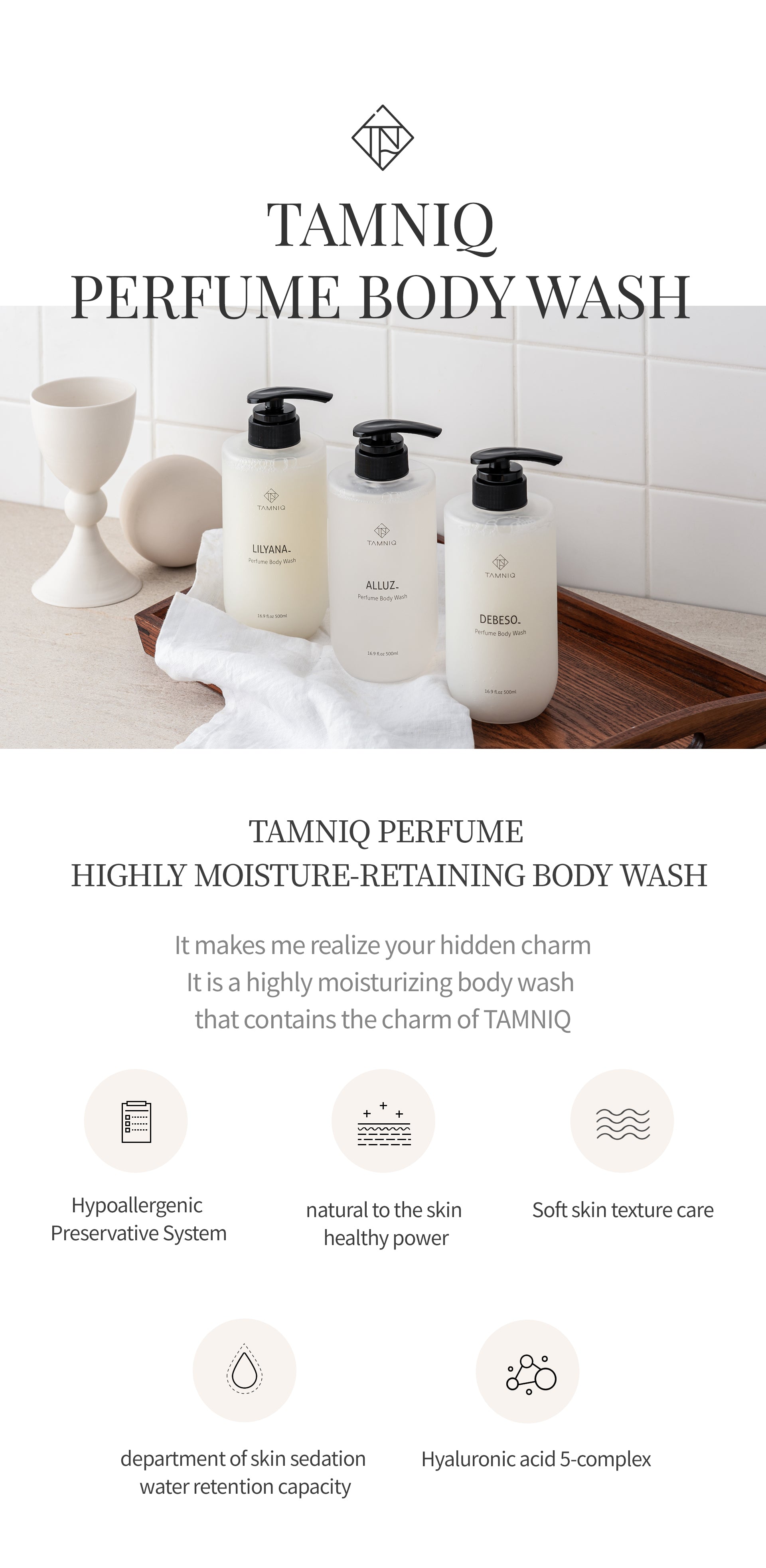 Gel Douche Parfumé TAMNIQ 500 ml